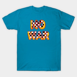 NO WAR text art designs T-Shirt